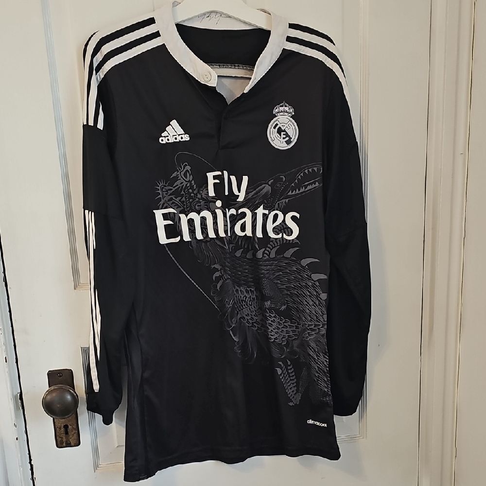 Adidas Black and White Dragon Graphic Jersey